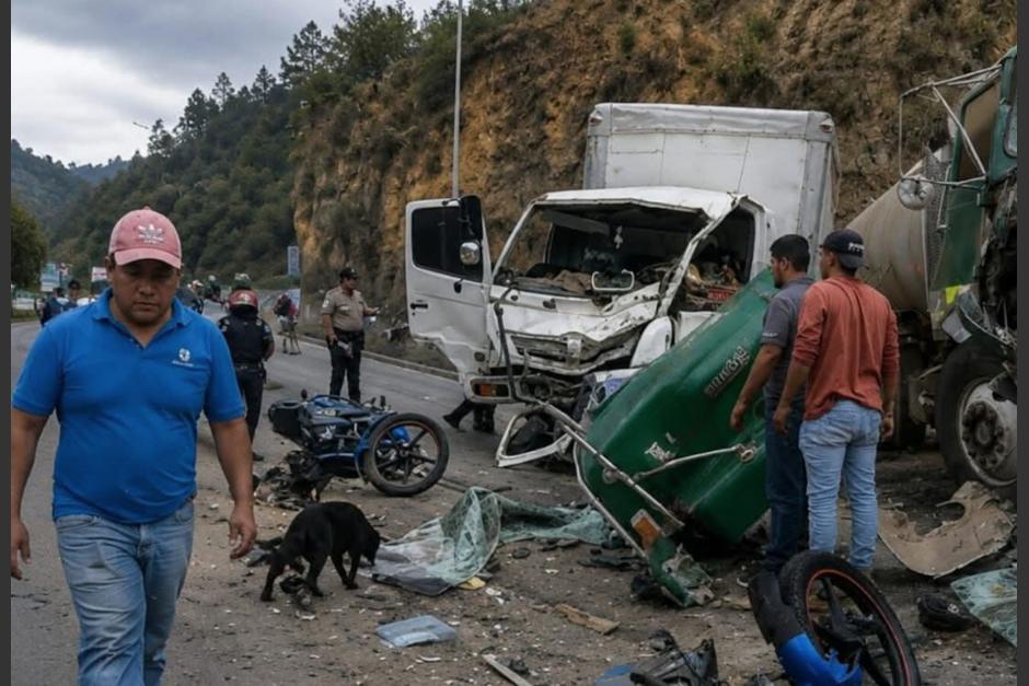 El triple accidente est&aacute; afectando el tr&aacute;nsito en el sector. (Foto: redes sociales)