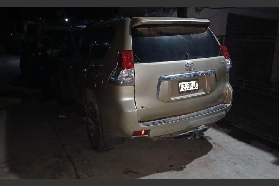 La camioneta fue robada en un sector de la zona 7 (Foto: PNC)