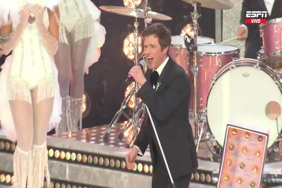 The Killers dio por inaugurada la gran final de la Champions. (Foto: Captura de pantalla)&nbsp;