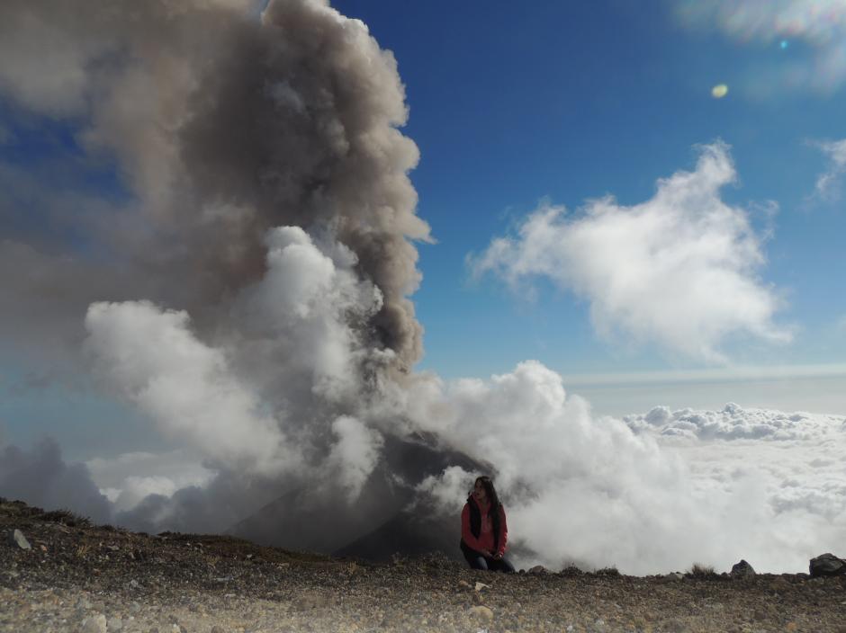La primera fotografía que consiguieron los montañistas fue cerca de las cinco de la tarde del sábado. (Foto: Eduardo Fleischmann y Daniela Gándara)