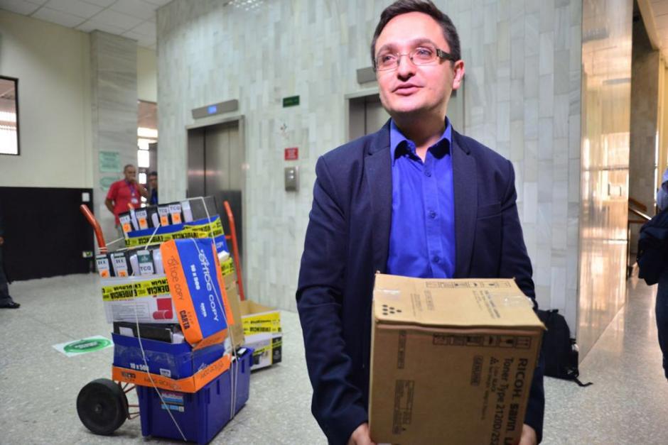 El fiscal Juan Francisco Sandoval present&oacute; la acusaci&oacute;n contra los 12 implicados del caso TCQ. (Foto: Jes&uacute;s Alfonso/Soy502) 