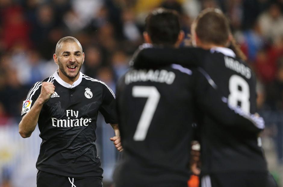 Benzema abri&oacute; el marcador para la victor&iacute;a merengue en el campo del M&aacute;laga. (Foto: EFE)&nbsp;