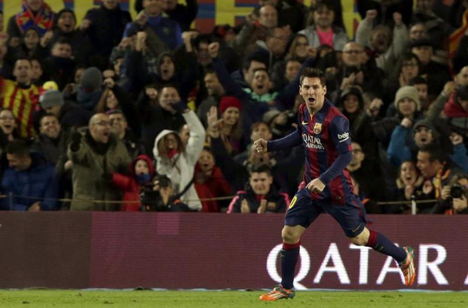 Messi sigue escribiendo p&aacute;ginas in&eacute;ditas en los r&eacute;cords de Barcelona. Lleg&oacute; a 400 goles con la camisola del Barsa. (Foto: EFE)