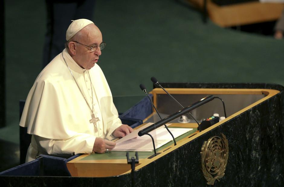 El papa Francisco particip&oacute; en la Asamblea de la Organizaci&oacute;n de Naciones Unidas que se celebra en New York, Estados Unidos. (Foto: Efe)