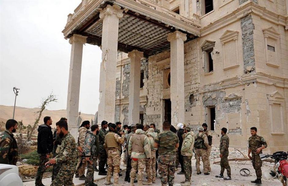 El gobierno sirio recuper&oacute; la ciudad de Palmira, Siria tomada por ISIS desde hace varios meses. (Foto: EFE)&nbsp;