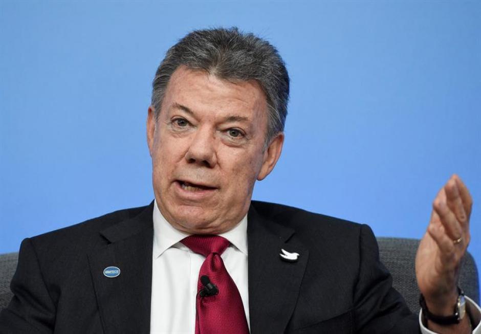 El presidente colombiano Juan Manuel Santos asiste a la conferencia para la lucha contra la corrupci&oacute;n. (Foto: EFE)&nbsp;