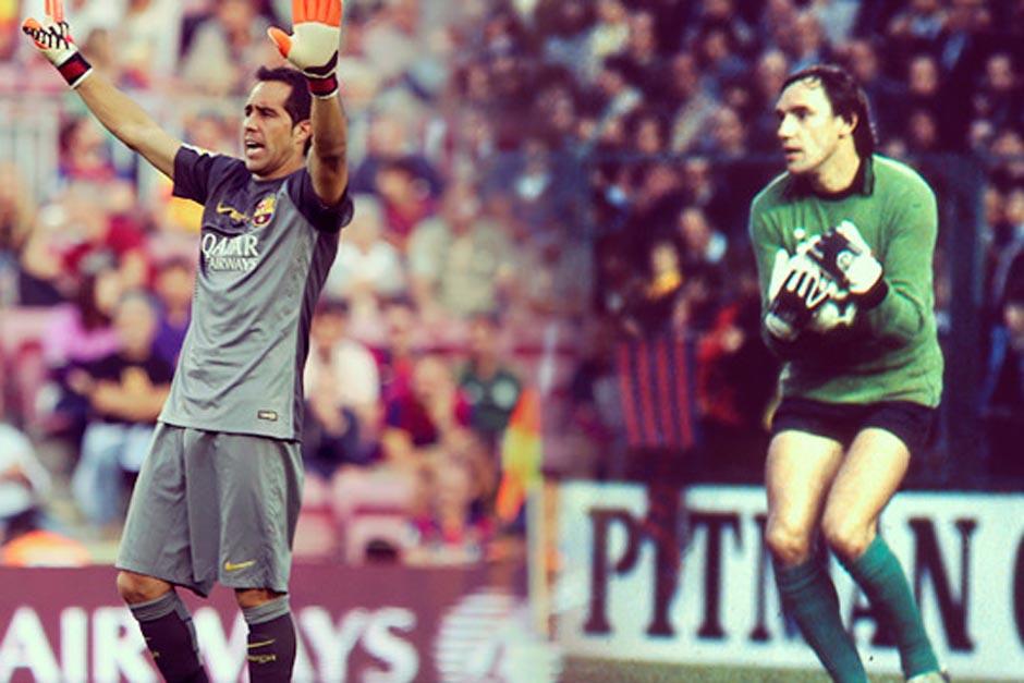 Claudio Bravo super&oacute; un r&eacute;cord impuesto hace 17 a&ntilde;os por Pedro Mar&iacute;a Artola. (Imagen: FCB)