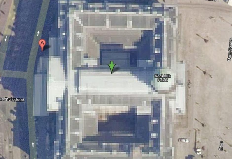 El palacio Real de Koninklijk Paleis de Amsterdam en los Países Bajos. (Foto: Google Maps), es uno de los diversos lugares borrosos relacionados con la familia real holandesa.