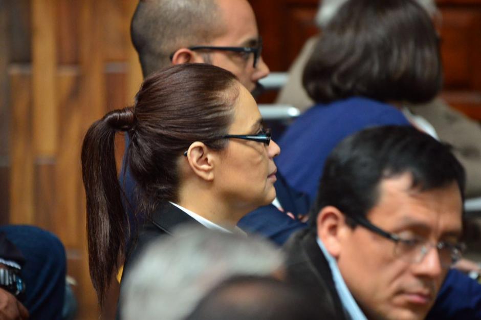 Roxana Baldetti permanece con una actitud casi inm&oacute;vil en las audiencias. (Foto: Jes&uacute;s Alfionso/Soy502)