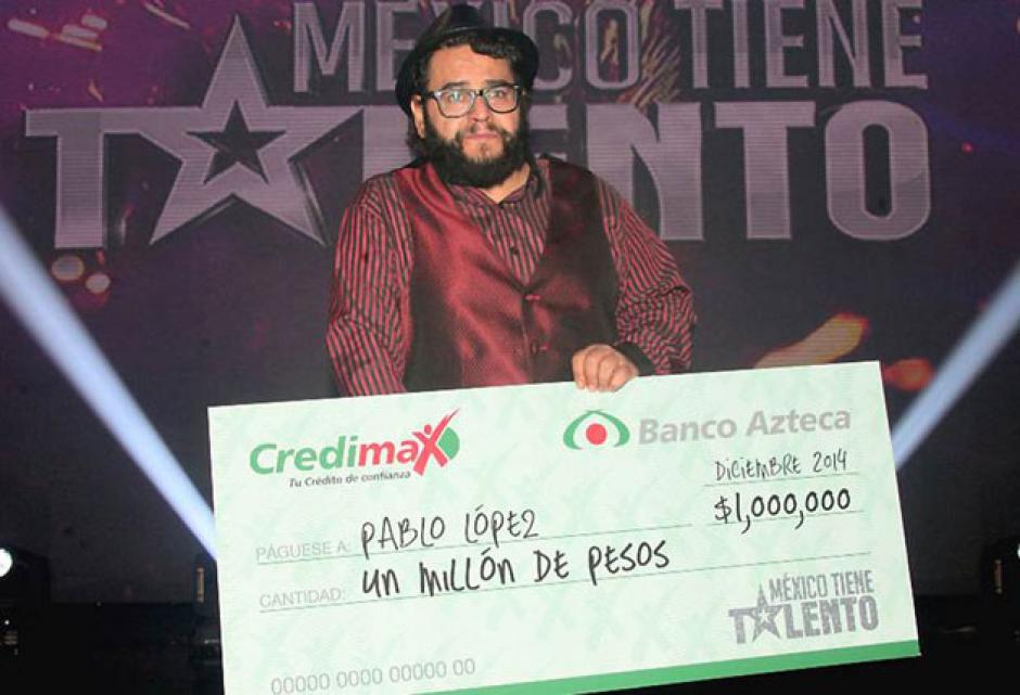Pablo L&oacute;pez gan&oacute; el reality show, "M&eacute;xico tiene talento" y se llev&oacute; un mill&oacute;n de pesos a finales del 2014. Grab&oacute; un album que est&aacute; pr&oacute;ximo a ser disco de oro. (Foto: M&eacute;xico tiene talento)