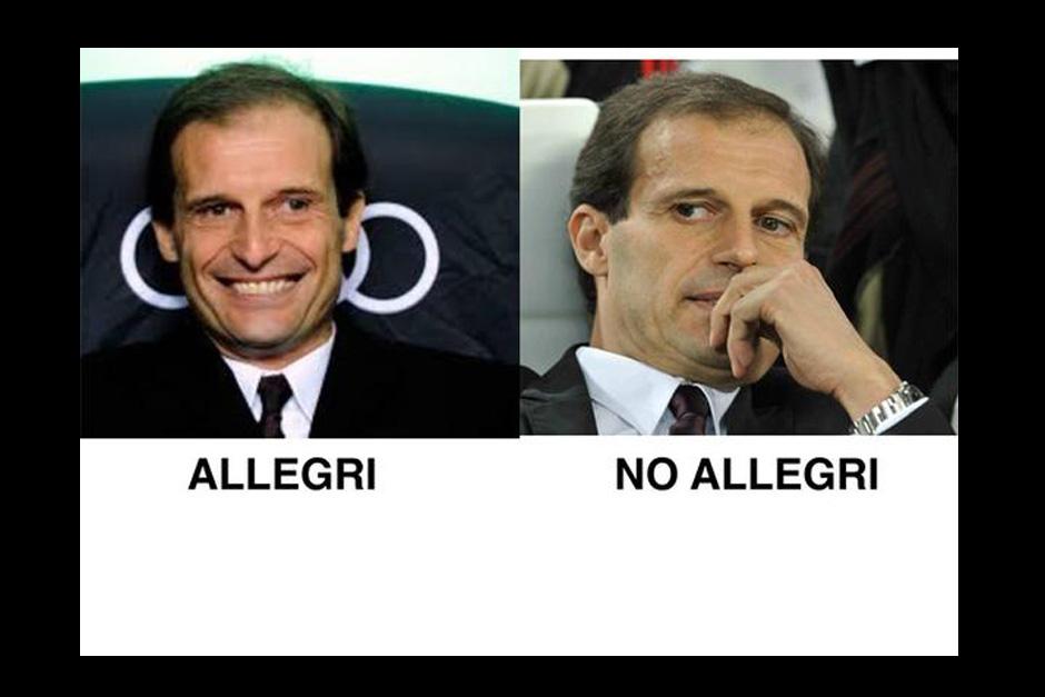 El t&eacute;cnico de la Juve fue objeto de burlas. (Foto: Twitter)
