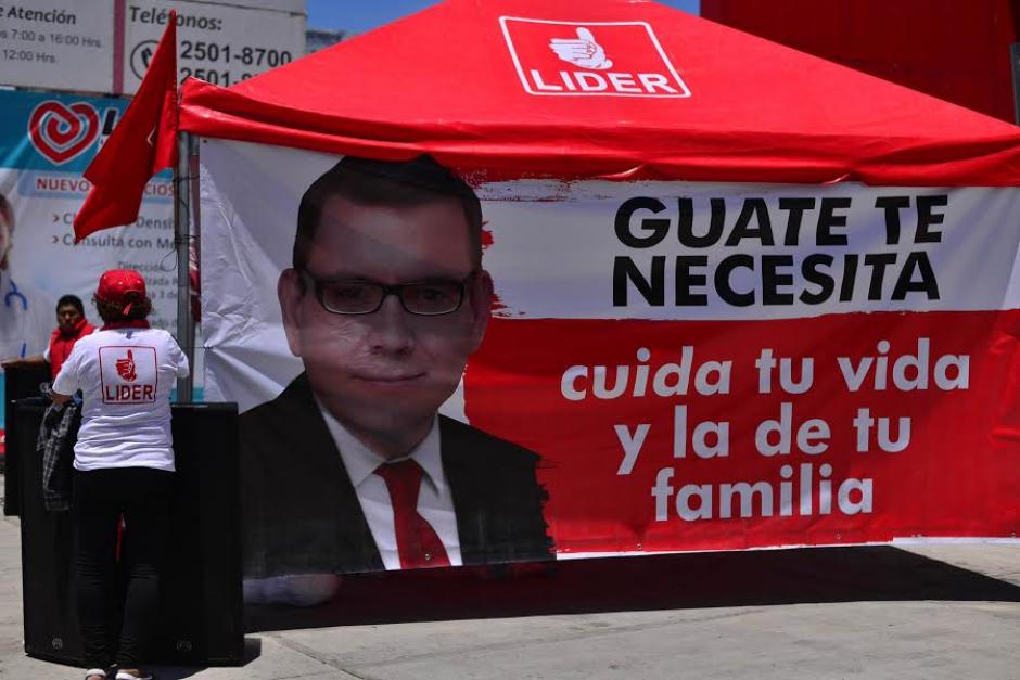 El partido Lider aprovech&oacute; el descanso de Semana Santa para promover la imagen de su candidato Manuel Baldiz&oacute;n. (Foto: Wilder L&oacute;pez/ Soy502) 
