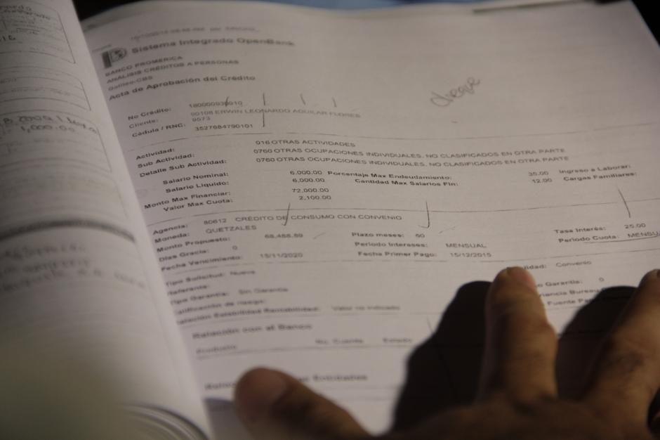 Los implicados utilizaban documentos falsificados para que se aprobaran los préstamos. (Foto: Fredy Hernández/Soy502)