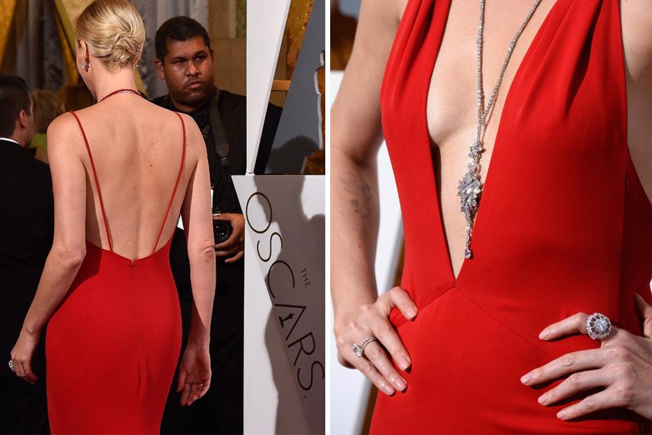 La sudafricana sorprendi&oacute; al llevar el accesorio que probablemente fue el m&aacute;s caro de la gala. (Foto: AFP)