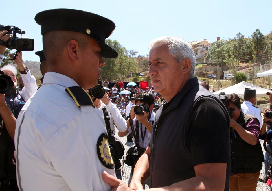 El Presidente Pérez Molina asistió al acto de graduación de la PNC en Huehuetenango. (Foto: Presidencia de Guatemala)