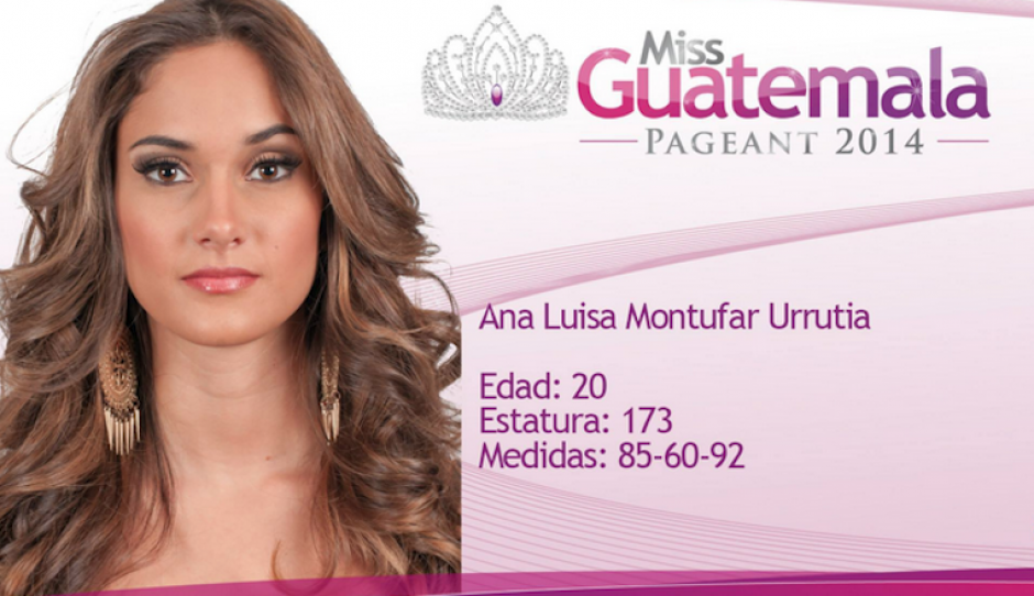El carisma de Ana Luisa Mont&uacute;far promete mucho para la entrega que se celebrar&aacute; el 17 de mayo. (Foto: Miss Guatemala oficial)&nbsp;