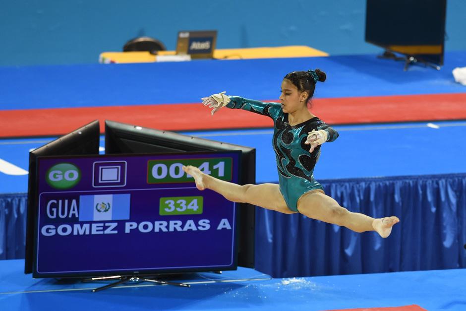 Ana Sof&iacute;a G&oacute;mez Porras se qued&oacute; con el bronce para Guatemala en la prueba final de piso en gimnasia art&iacute;stica. (Foto: &Aacute;lvaro Yool/Nuestro Diario)