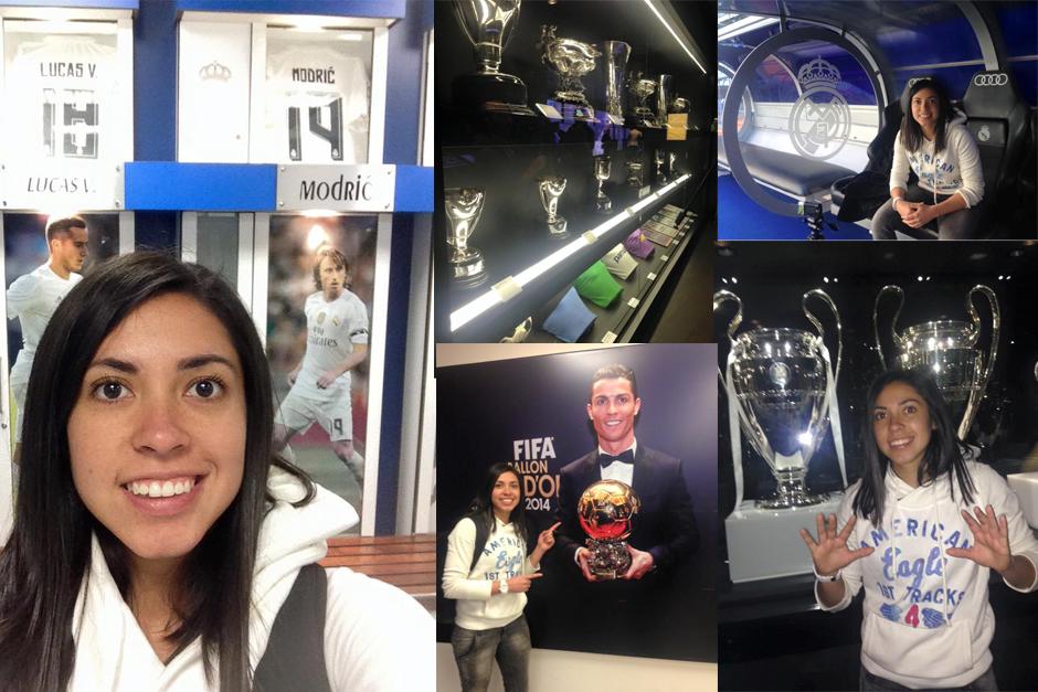 La futbolista guatemalteca, Ana Luc&iacute;a Mart&iacute;nez, comparte sus fotos en su toput por el estadio Santiago Bernab&eacute;u. (Foto: Ana Luc&iacute;a Mart&iacute;nez)