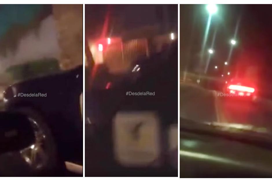 Dos policias son grabados practicando arrancones. (Imagen: YouTube)