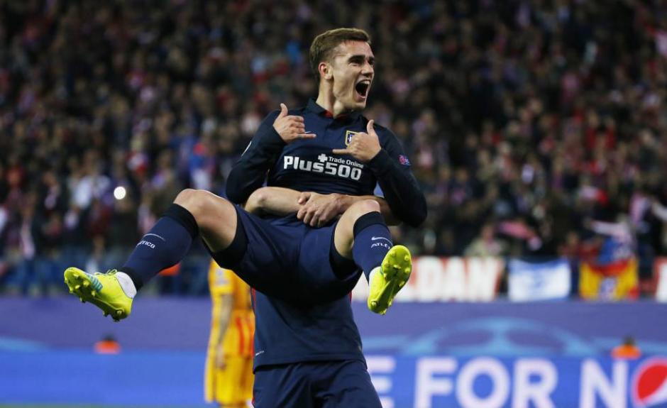 Griezmann festej&oacute; a todo pulm&oacute;n el primer gol del Atl&eacute;tico. (Foto: deportes.elpais.com)