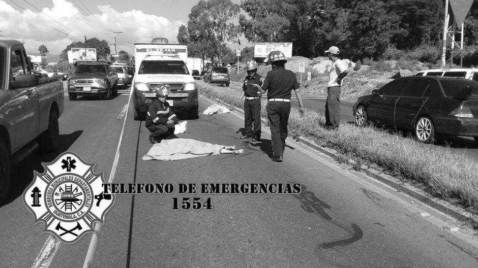 Dos adultos mayores fueron atropellados en el kil&oacute;metro 47 de la ruta Interamericana. (Foto: @CBMDEPTAL)