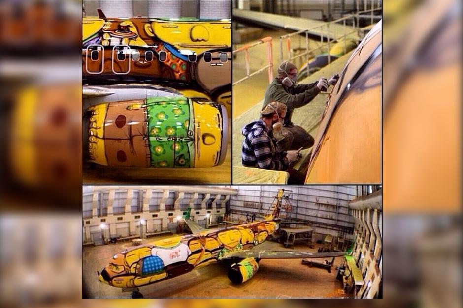 Dos famosos hermanos gemelos pintaron el avi&oacute;n en el que Brasil volar&aacute; durante el Mundial. (Foto: Instagram)