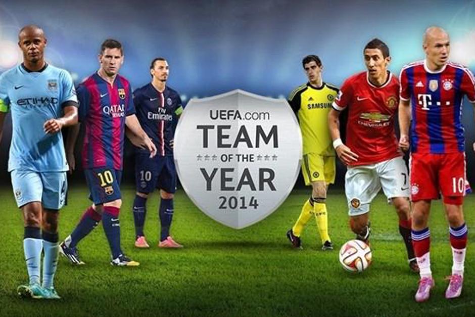 La UEFA dio a conocer su once ideal del 2014 escogido por los internautas de su p&aacute;gina uefa.com. (Imagen: Twitter uefa.com)