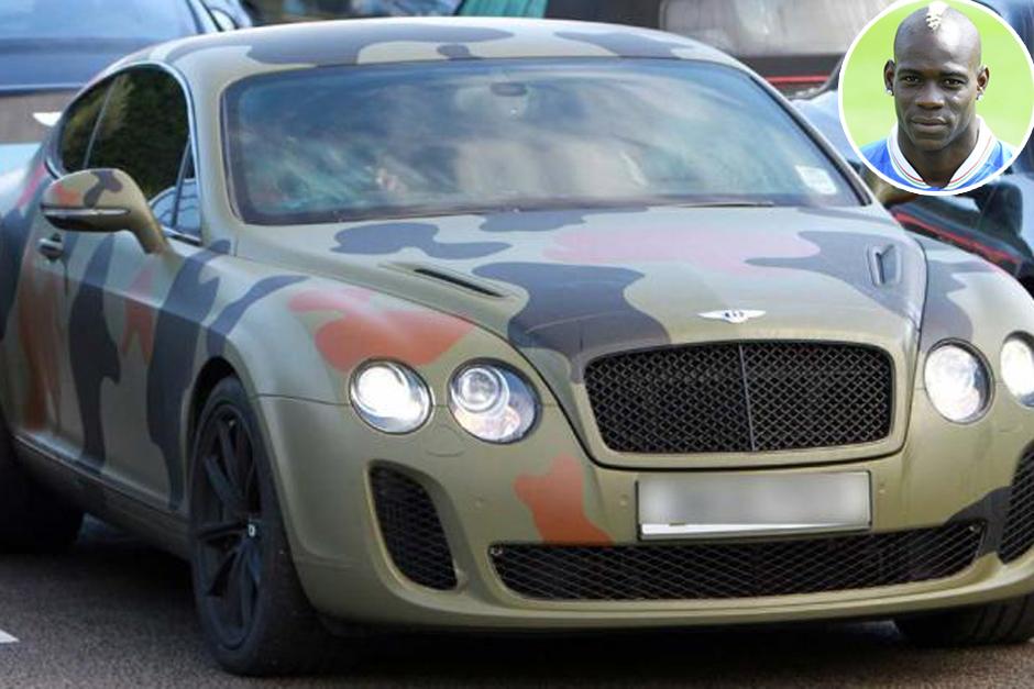 El Bentley Continental GT, de Mario Balotelli. Tras comprarlo, lo camufl&oacute; al estilo militar, siguiendo la moda de sus botas y ropa preferida. El Bentley Continental GT es un autom&oacute;vil deportivo de gran turismo del fabricante ingl&eacute;s Bentley.