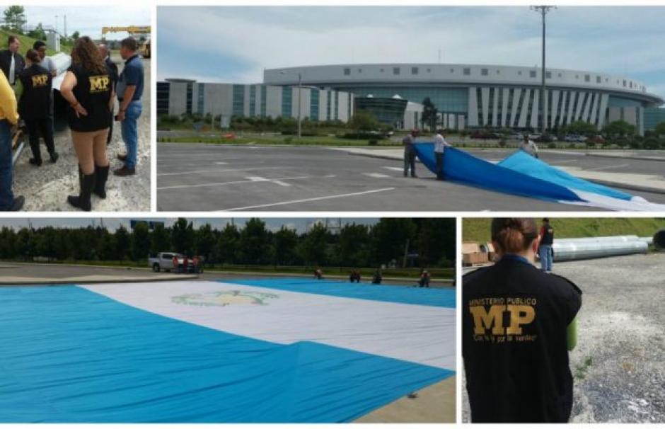 El MP mantuvo durante varios d&iacute;as la bandera, el asta y el motor, posterior se entreg&oacute; a la Senabed para su administraci&oacute;n. (Foto: MP) 