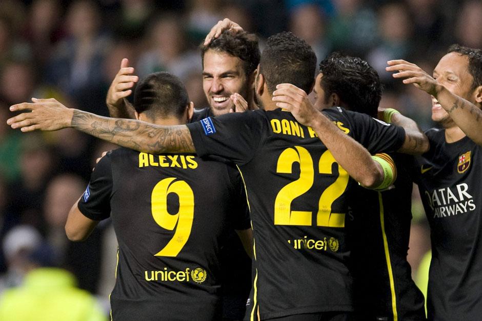 Cesc F&aacute;bregas fue el anotador del &uacute;nico gol en el juego de ida en el Celtic Park de Glasgow. (Foto: EFE)