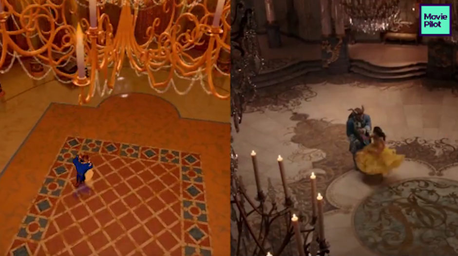 El adelanto de las pel&iacute;culas de la Bella y la bestia fue comparado para apreciar sus similitudes. (Foto: Movie Pilot)