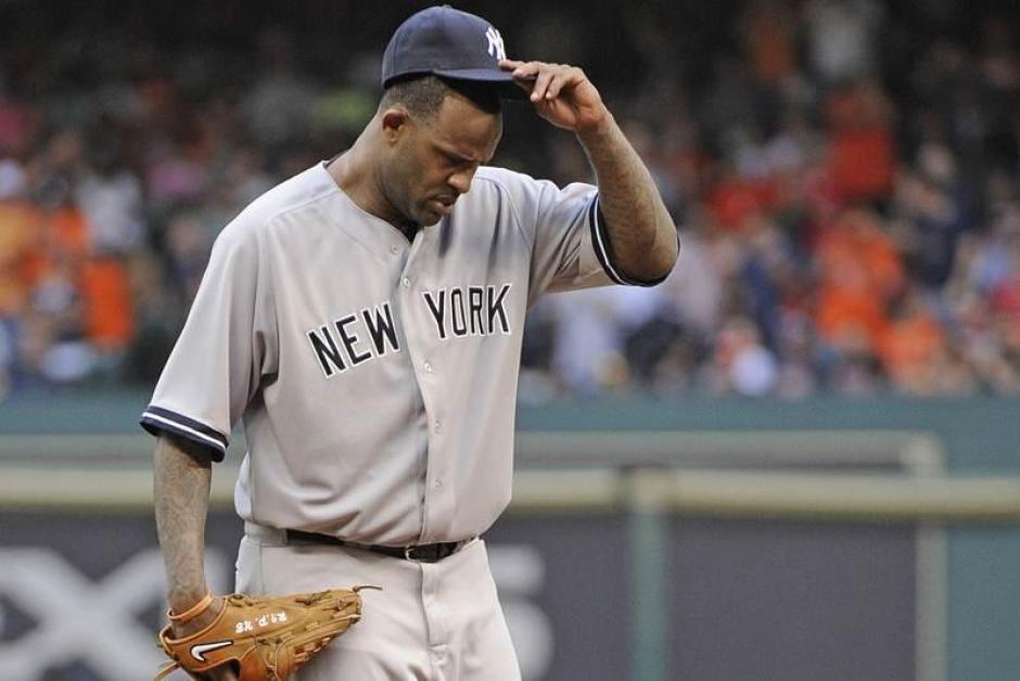 El lanzador CC Sabatia luce triste en la derrota de los Yanquis en Houston. (Foto: AFP)