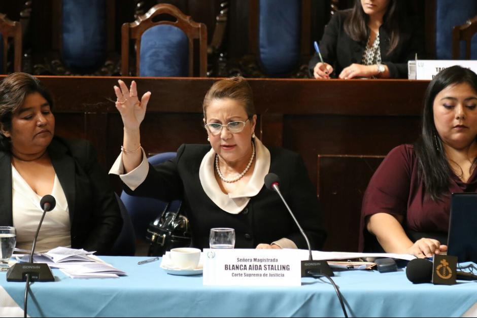 La magistrada Blanca Stalling perdió la inmunidad y un juez se hará cargo del caso. (Foto: Archivo/Soy502)&nbsp;