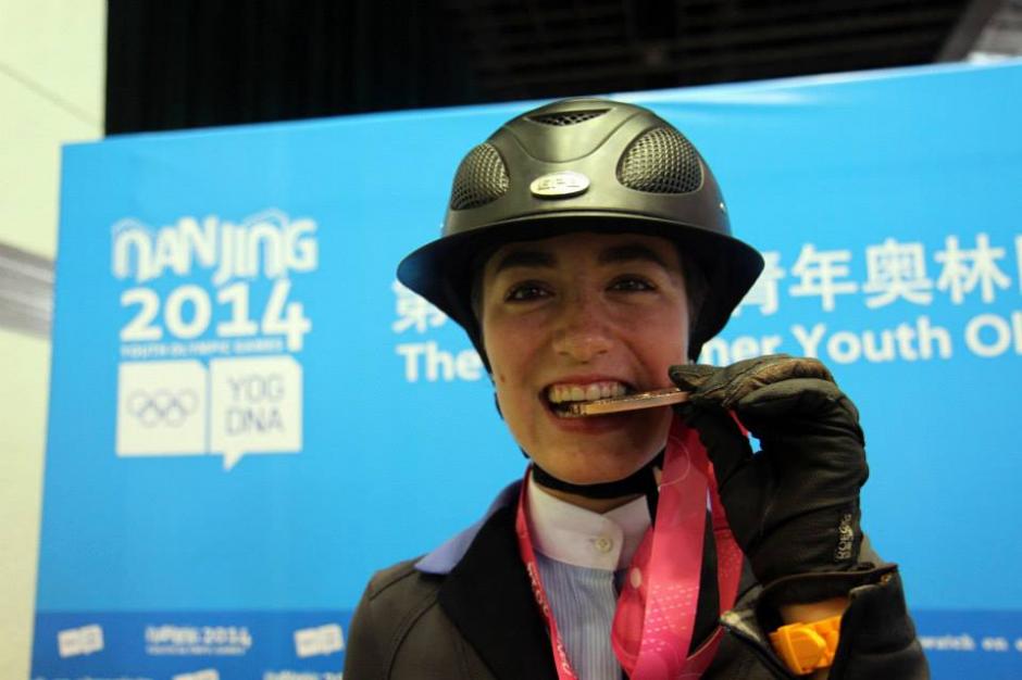 Stephanie Brand compiti&oacute; en la prueba de salto por equipos, en ecuestres, y logr&oacute; la medalla de bronce tras un gran desempe&ntilde;o. (Foto: Juan Manuel Mijangos/ Comit&eacute; Ol&iacute;mpico Guatemalteco)