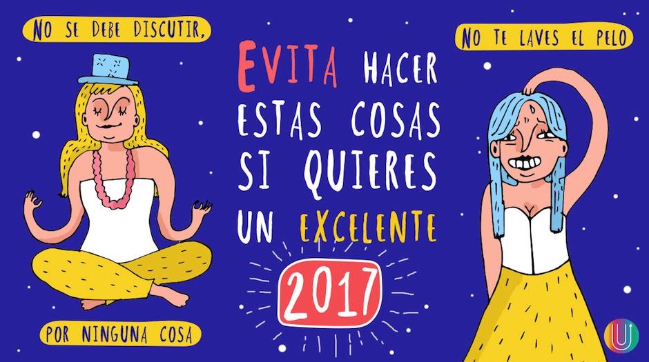 Esto es lo que debes evitar para tener un buen 2017. (Dise&ntilde;o: Macarena Salinas/UPSOCL)