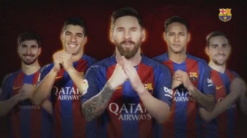 La plantilla de Barcelona env&iacute;a saludo por A&ntilde;o Nuevo chino. (Foto: Twitter)