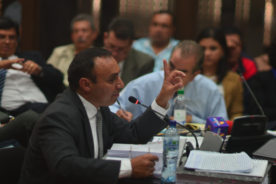 Byron Lima declar&oacute; durante 12 horas no consecutivas en la audiencia de primera declaraci&oacute;n en el juzgado de Mayor Risgo B. (Foto: Jes&uacute;s Alfonso/Soy502)