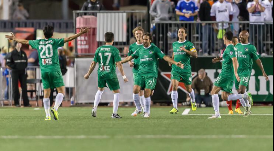 El excapit&aacute;n de Real Madrid, con su habitual n&uacute;mero 7, empieza a hacer de las suyas en Estados Unidos. (Foto: Twitter cosmos)