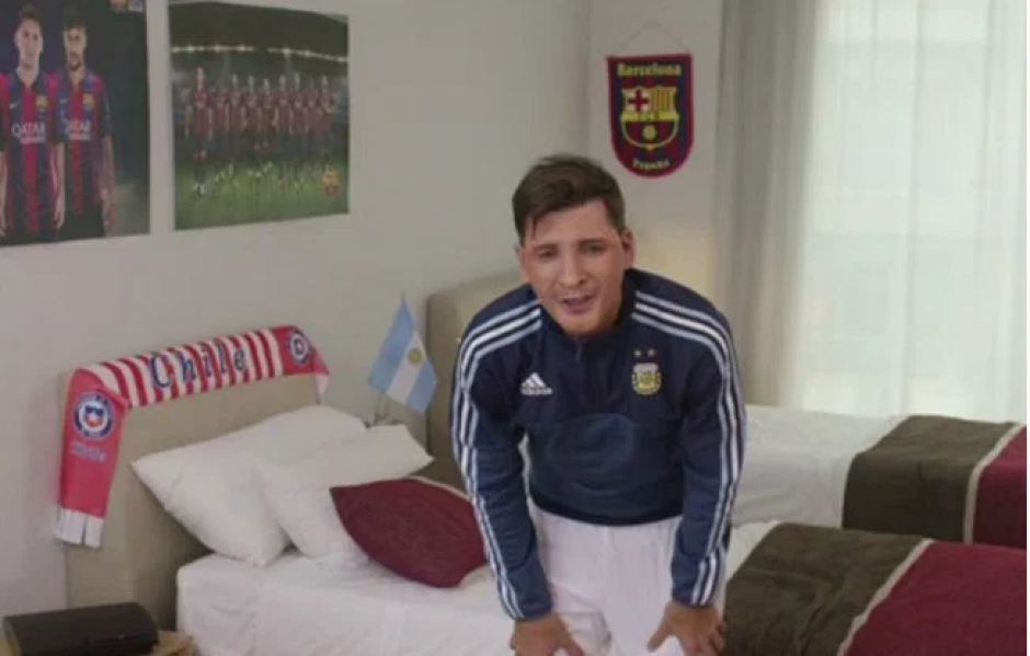 Mart&iacute;n Bossi es el imitador de Messi que se hizo famoso durante el Mundial de Brasil 2014. (Captura de video)