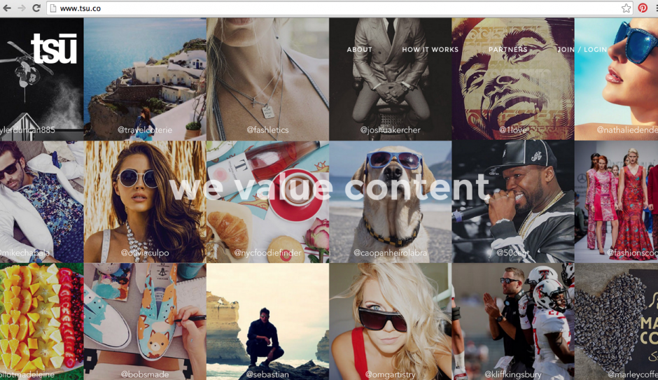 Tsu, la red social lanzada en 2013 que paga a sus usuarios por generar contenidos.