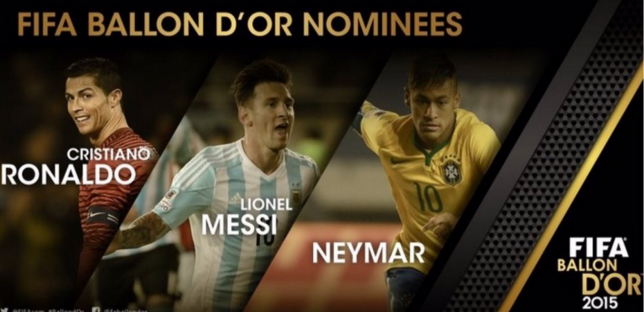 Los nominados a ganar el Bal&oacute;n de Oro 2015.&nbsp;