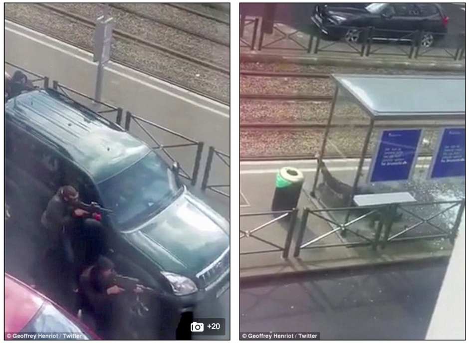 La escena ocurri&oacute; en una parada de tren en el distrito Schaerbeek en Bruselas. (Foto: Twiiter/Geoffrey Henriot)