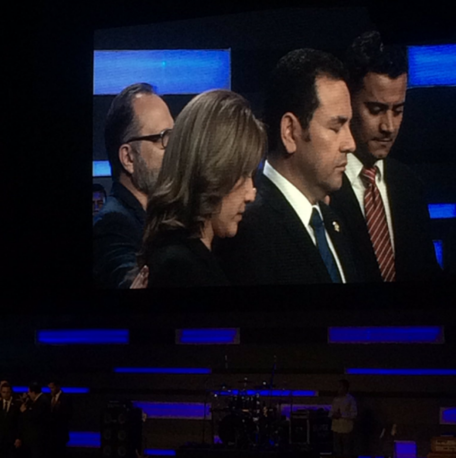 El presidente Jimmy Morales participó junto a su esposa Patricia Marroquín el pasado viernes. (Foto: Stereo100)