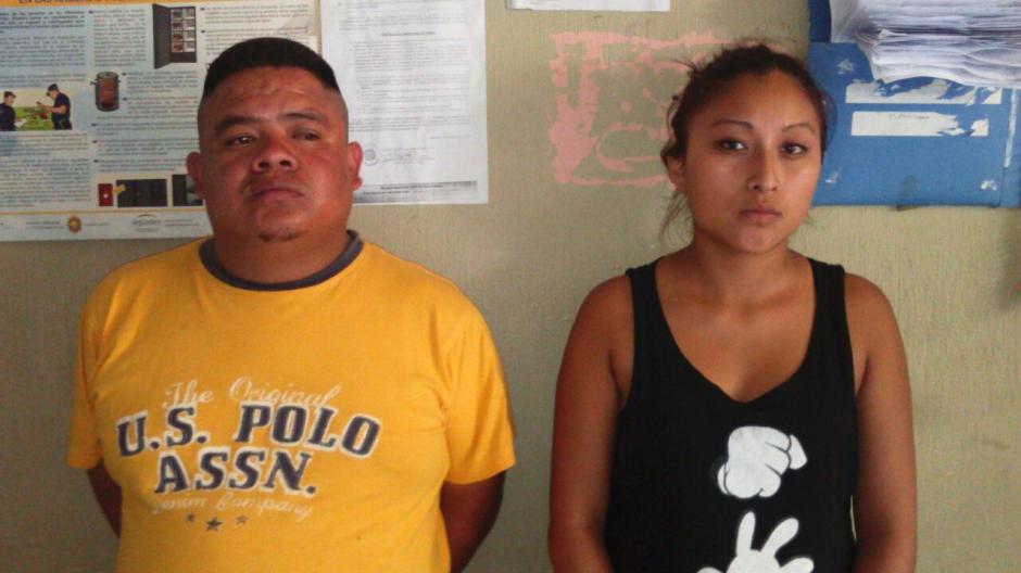 La pareja fue capturada en Santa Catarina Pinula. (Foto: PNC)