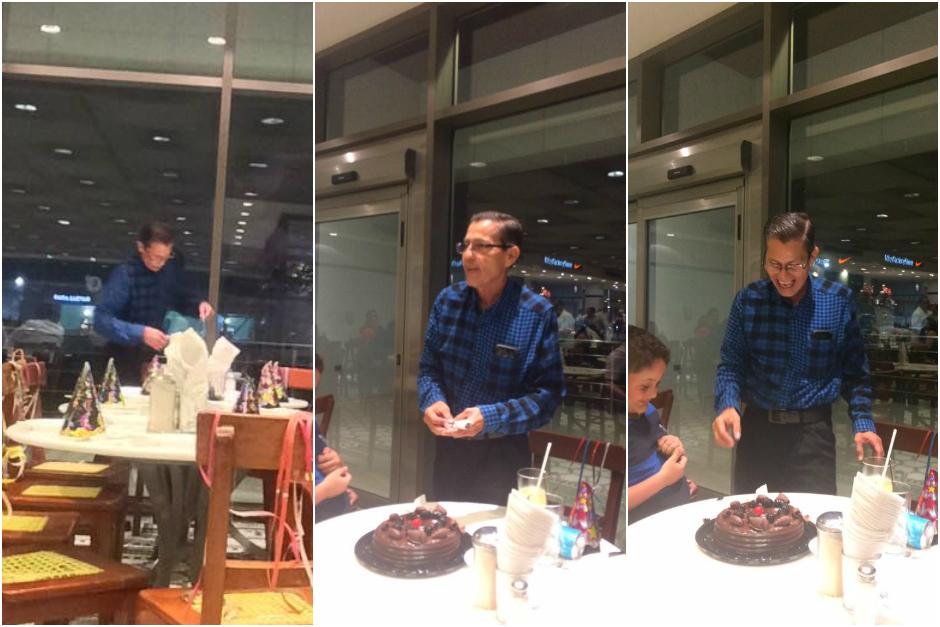 Eduviges se acerc&oacute; a otros comensales para invitarlos a su mesa. (Foto: Patty Rodr&iacute;guez)