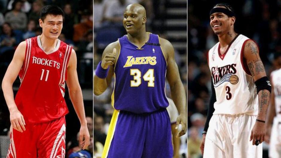 Los exastros de la NBA, Allen Iverson, Shaquille O'Neal y Yao Ming fueron elegidos al Sal&oacute;n de la Fama. (Foto: Hool NBA)