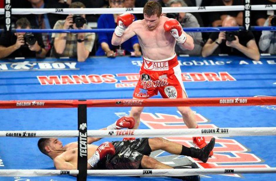 El "Canelo" noque&oacute; y retuvo su t&iacute;tulo. (Foto: Agencias)