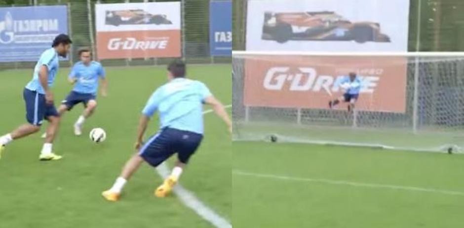 El potente disparo del jugador brasile&ntilde;o qued&oacute; evidenciado en la filmaci&oacute;n.&nbsp;