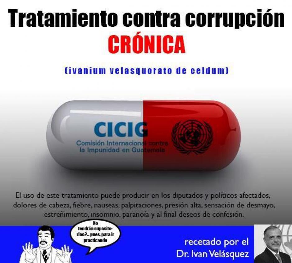 Los internautas recomiendan esta medicina para acabar con la corrupción en Guatemala.&nbsp;