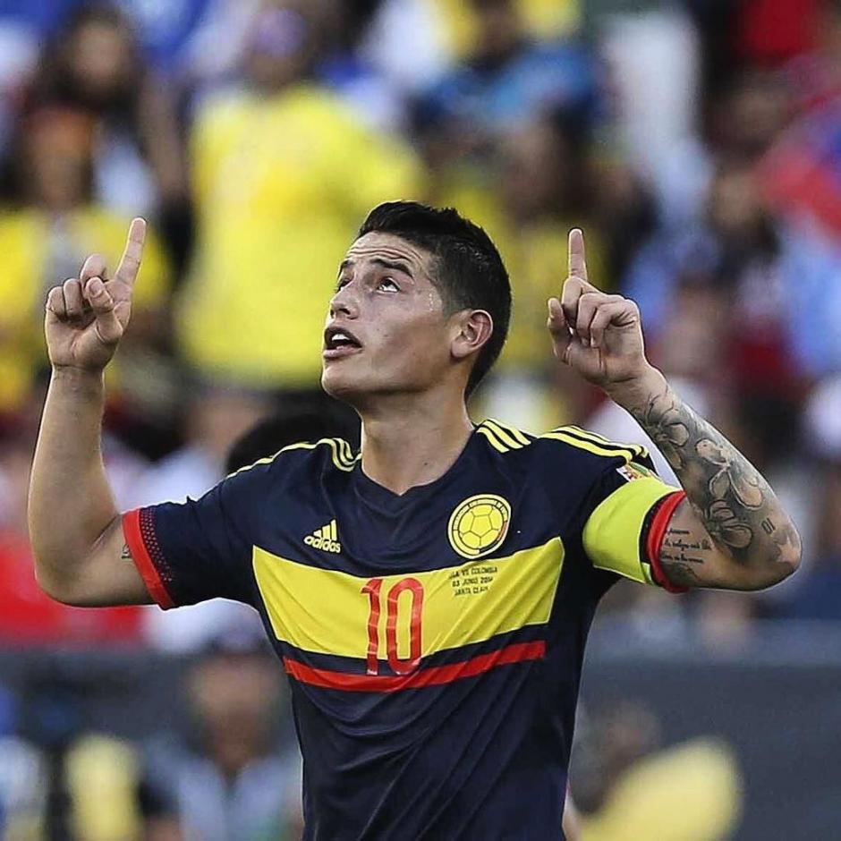 James Rodr&iacute;guez festej&oacute; el segundo gol cafetero. (Foto: Conmebol)